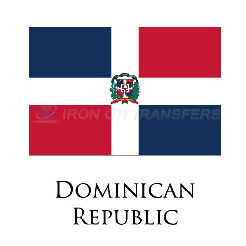 Dominican Republic flag Iron-on Stickers (Heat Transfers)NO.1862